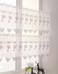 Kész függöny Alíz Konyhai vitrázs voile Szürke Szivecske