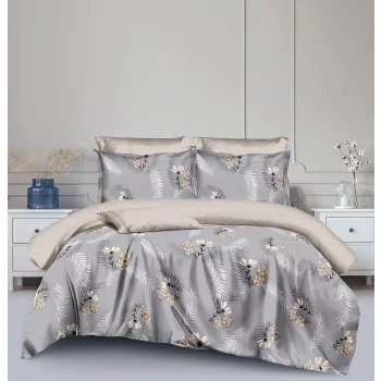 Agyneműhuzat Allure szürke páfrányos virág