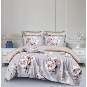 Agyneműhuzat Allure szürke nagy fehér