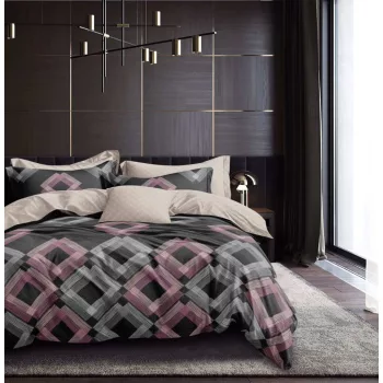 Agyneműhuzat Amaury puder szürke rombusz