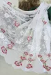 Kész függöny Amelia fehér Piros pipacs minta 