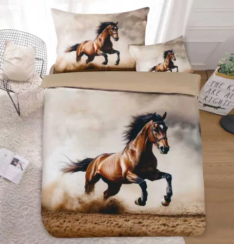Ágyneműhuzat Animals új barna lovas 3 részes