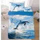 Ágyneműhuzat Animals új kék delfines 3 részes