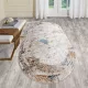 Világos vintage modern szőnyeg Mykonos kollekcióból, elegáns krém nappali szőnyeg rövid szőrű kivitelben.