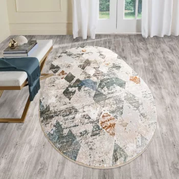 Modern szőnyeg világos nappaliba, Mykonos geometriai mintás nappali szőnyeg, rövid szőrű prémium szőnyeg, Szőnyeg Outlet kedvező áron.