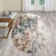Modern szőnyeg Mykonos 6984 (Cream-Beige) Ovális 60x80cm Bézs-Zöld-Arany