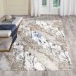 Rövid szőrű modern Mykonos szőnyeg krém márvány mintával, designer nappali szőnyeg Soft Polipropilén anyagból – Szőnyegház