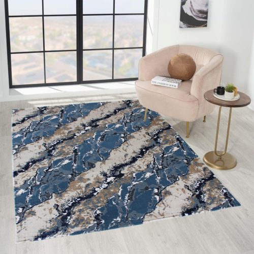 Modern szőnyeg Mykonos 7125 (Cream-Navy) 80x150cm Kék-Krém