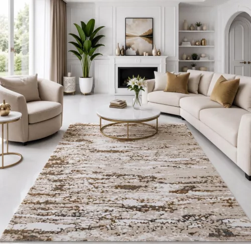 Modern szőnyeg Mykonos 7473 (Grey-Gold)