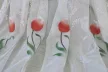 Kész függöny Aurora fehér Piros tulipán minta