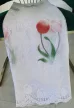 Kész függöny Aurora fehér Piros tulipán minta