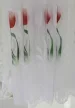 Kész függöny Aurora fehér Piros tulipán minta