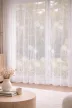 Függöny méteráru Azrah Jacquard Pitypang minta 160cm magas Fehér