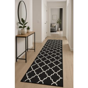 Futószőnyeg Berber modern 100cm széles méteráru Fekete