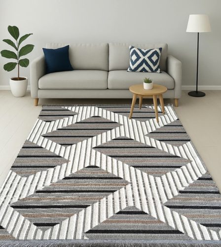 Modern szőnyeg Bohemian (C. Antrasit) 60x220cm Szürke-Bézs