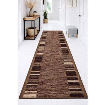   Futószőnyeg Boho Csíkos minta 67cm széles méteráru Barna