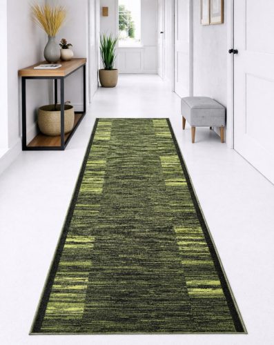 Futószőnyeg Boho Csíkos minta 67cm széles méteráru Zöld