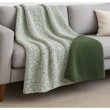   Ágytakaró pléd Boho fröcskölt kétoldalas Zöld 150x200cm