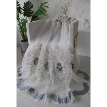 Kész függöny Bolero 77 Barokk törtfehér Szürke