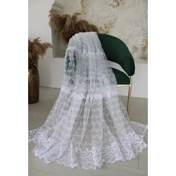 Kész függöny Brillant fehér Leveles