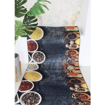   Futószőnyeg Brillant Füszeres minta 80cm széles méteráru Sötétkék