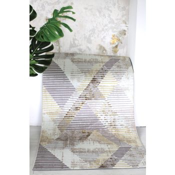   Futószőnyeg Brillant Modern rombusz 80cm széles méteráru Sárga