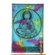 Indiai Ágytakaró Buddha pamut Türkizkék színes  205x230cm