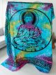 Indiai Ágytakaró Buddha pamut Türkizkék színes  205x230cm