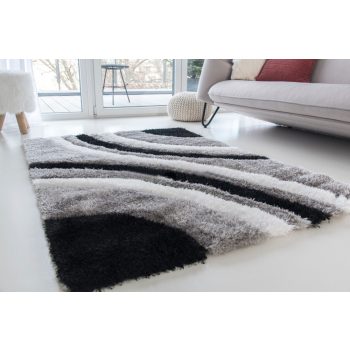 Shaggy szőnyeg California 3D 305 (Grey Black) 