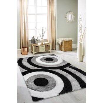 Shaggy szőnyeg California 3D 324 (Grey Black) 