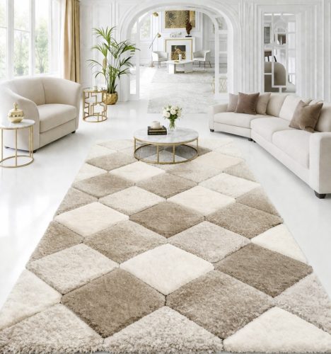 Shaggy szőnyeg California 3D 420 (Beige) 