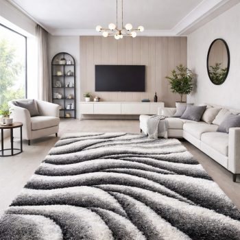 Shaggy szőnyeg California 3D 503 (Grey White) 