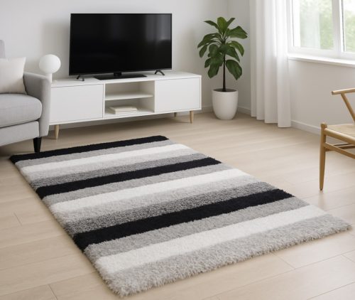 Shaggy szőnyeg California 3D 522 (Gray) 160x220cm Szürke