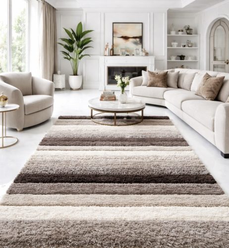 Shaggy szőnyeg California 3D 522 (Vizon) 160x220cm Bézs új