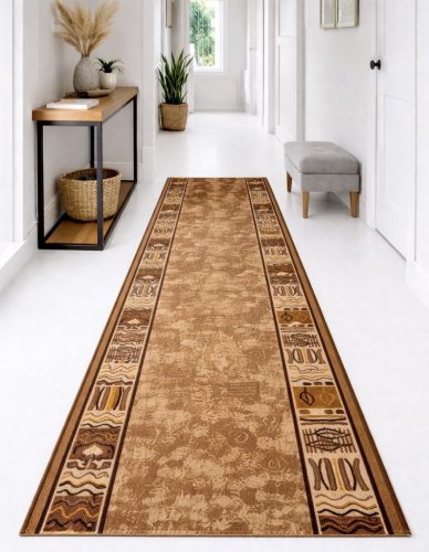 Futószőnyeg Carol Levél minta Bézs 