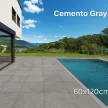 Prémium XXL Padlólap Cemento Gray (Szürke) matt betonhatású kerámia 120x60cm - 2db/cs
