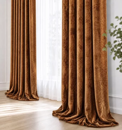 Charlotte sötétítő függöny 160x280 cm bársony függöny karikás kivitel kész sötétítő függöny