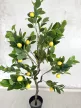 Műnövény Cítromfa élethű 120-130cm magas Fekete Kaspóval