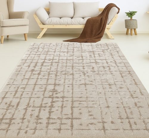 Modern szőnyeg Cozy Lux 3046 (Cream) 60x110cm Krém-Bézs
