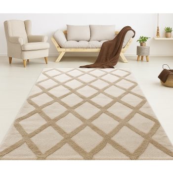 Modern szőnyeg Cozy Lux 3202 (Beige) 160x230cm Bézs-Krém
