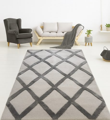 Modern szőnyeg Cozy Lux 3202 (L.Grey) 40x70cm Szürke