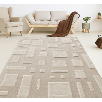 Modern szőnyeg Cozy Lux 3209 (Cream) 120x170cm Krém-Bézs