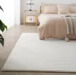 Krém színű modern nappali szőnyeg nyusziszőrme tapintással