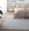 Világosszürke modern nyusziszőrme szőnyeg nappaliba 30mm szálhosszal