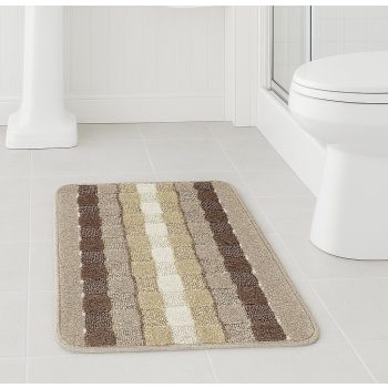 Fürdőszoba szőnyeg csíkos Bézs 40x60cm