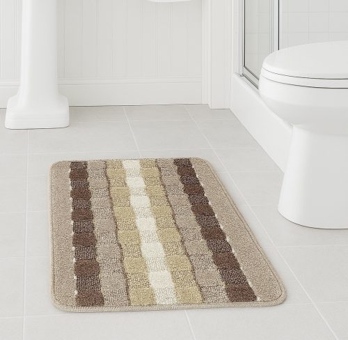 Fürdőszoba szőnyeg csíkos Bézs 40x60cm