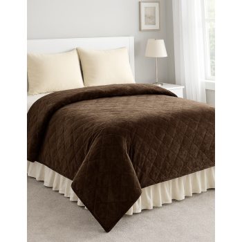 Dorsia Velur Ágytakaró Barna 240x220cm