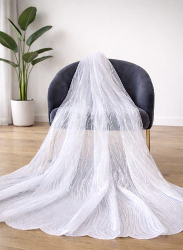 Kész függöny Dalí fehér Modern hullám minta 