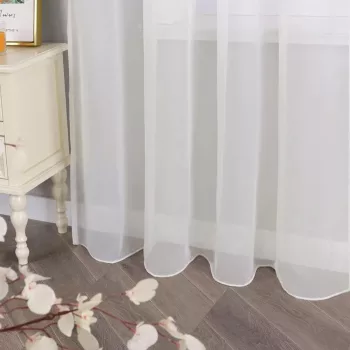   Függöny méteráru Lux Voile Damaskus 290cm magas Krém-Ekrü