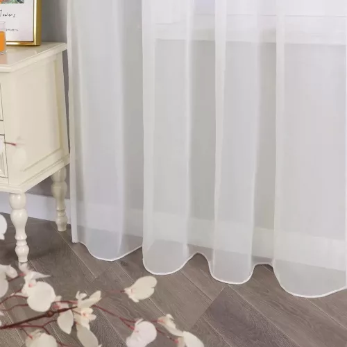 Függöny méteráru Lux Voile Damaskus 290cm magas Krém-Ekrü